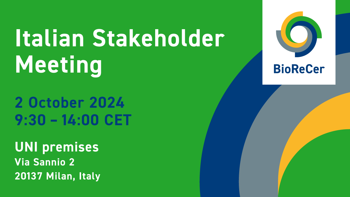 Banner - BioReCer: Italian Stakeholder Meeting