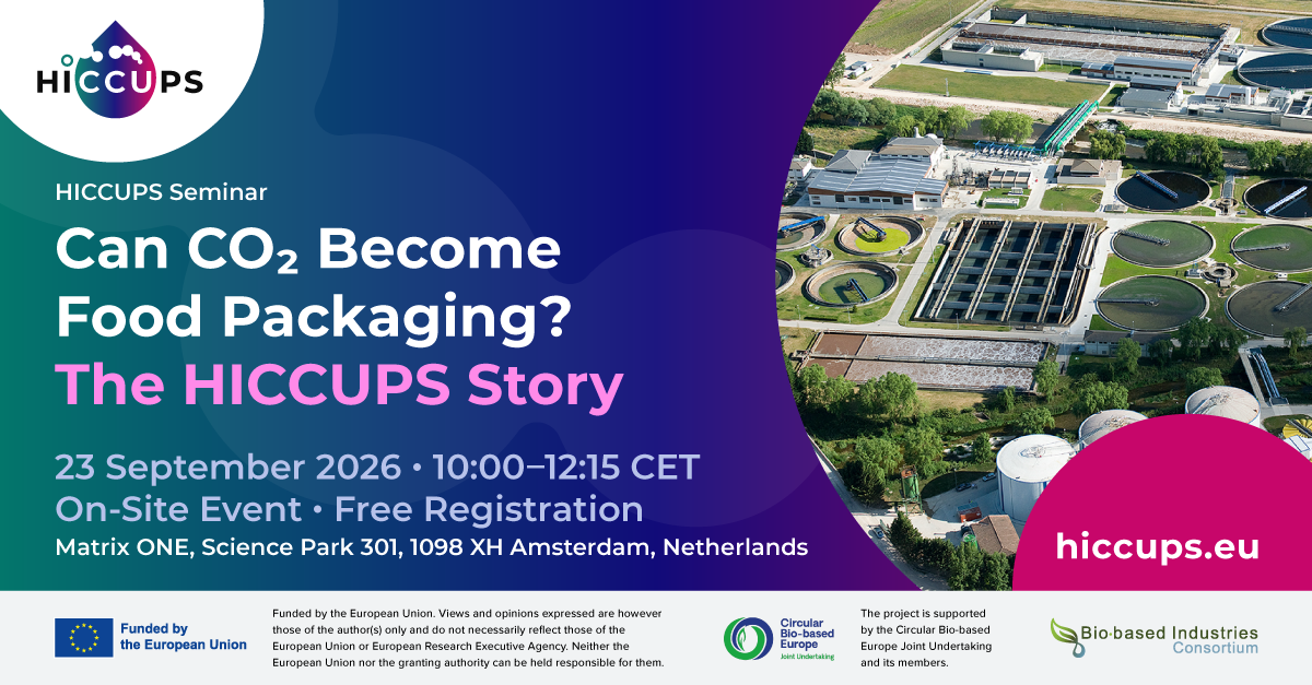 Banner - HICCUPS Seminar: Can CO2 become Food Packaging? The HICCUPS Story